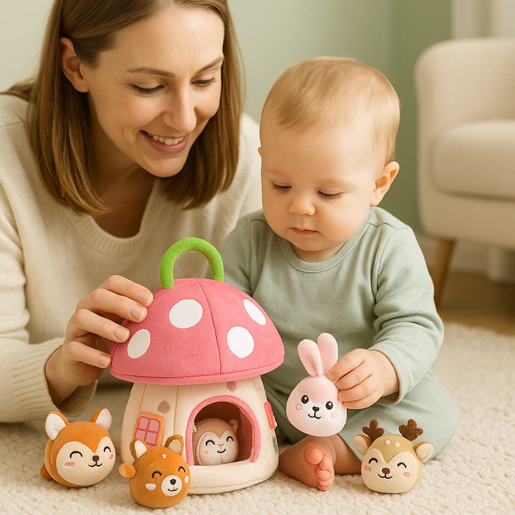 Jouets Montessori Boîte Tissu |  La Maison Champignon de Mes Petits Amis