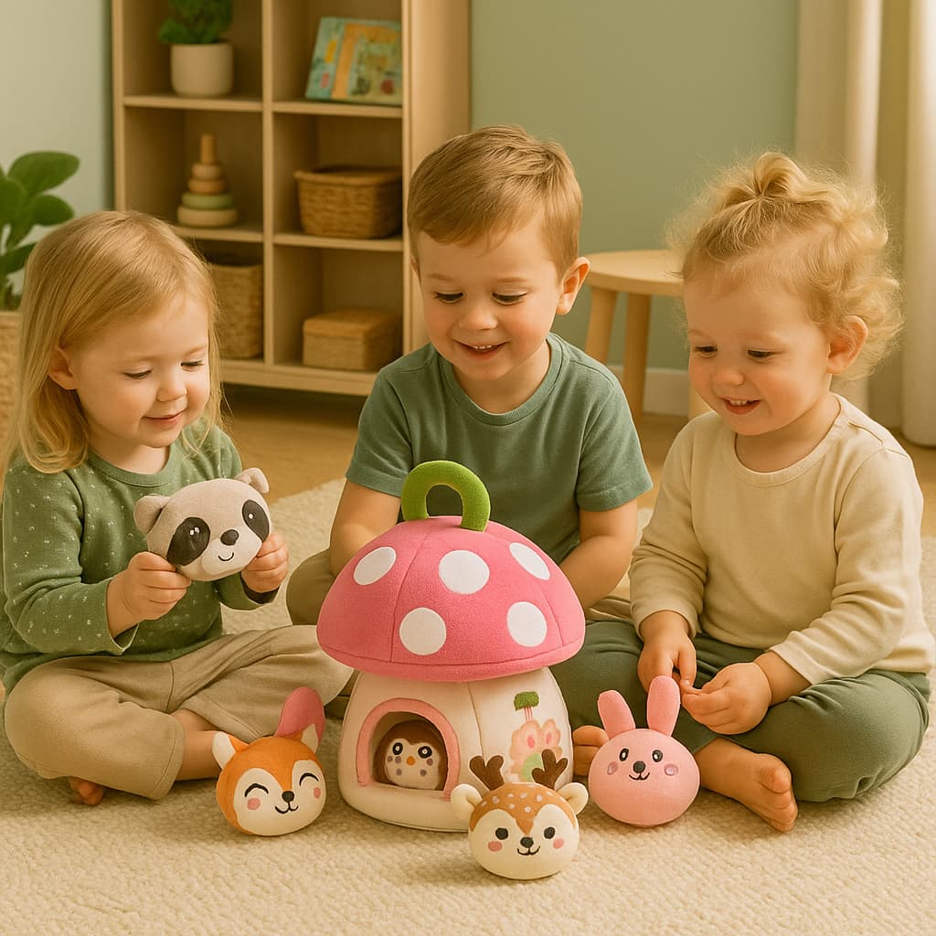 Jouets Montessori Boîte Tissu |  La Maison Champignon de Mes Petits Amis