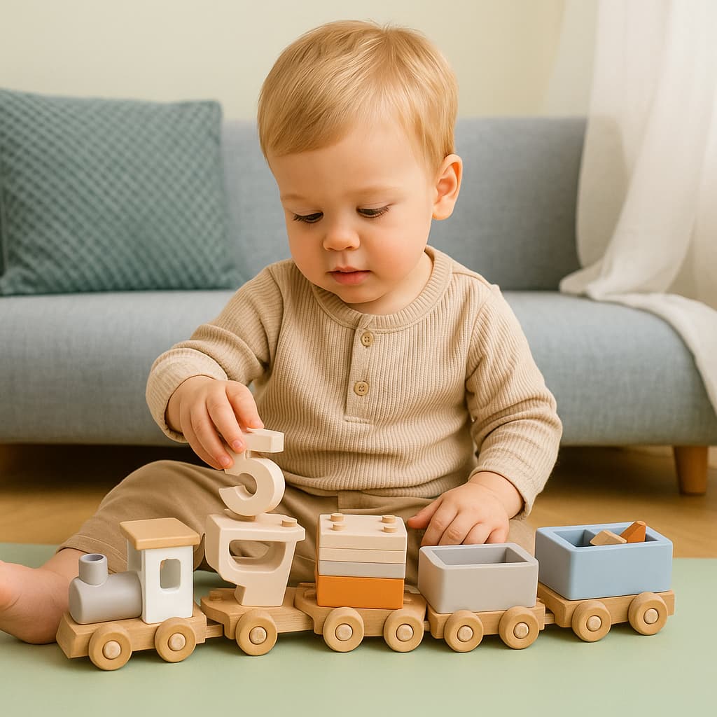 Montessori-jeux en Bois | Petit Train des Formes