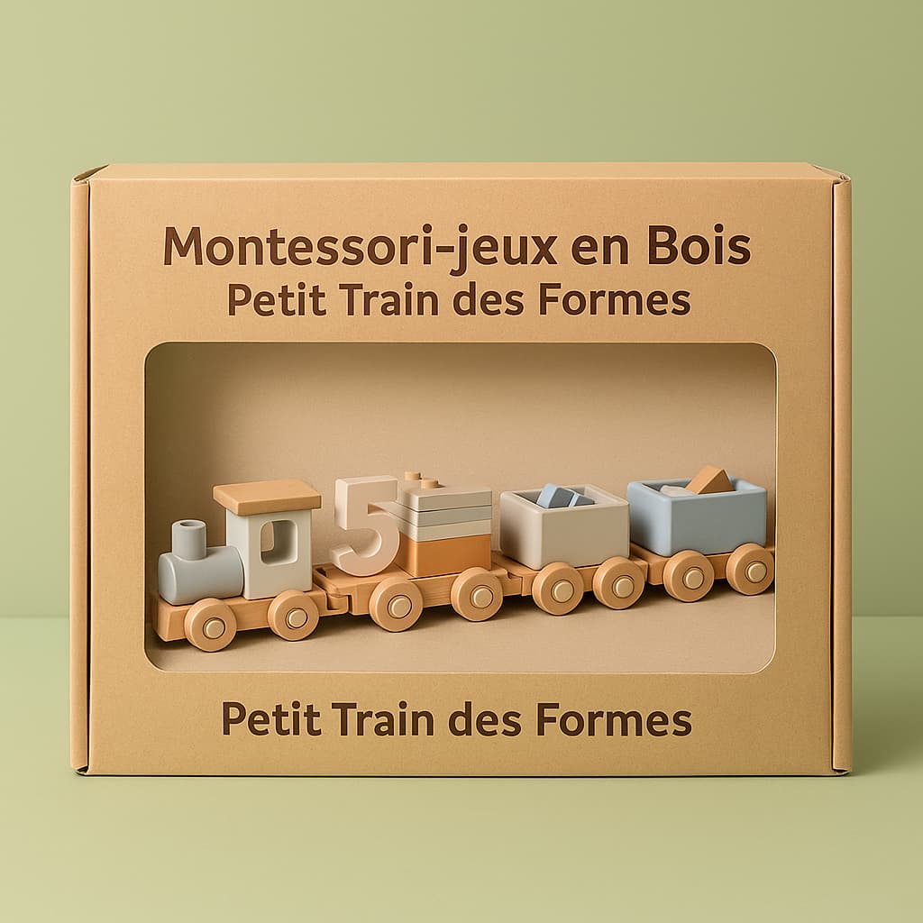 Montessori-jeux en Bois | Petit Train des Formes