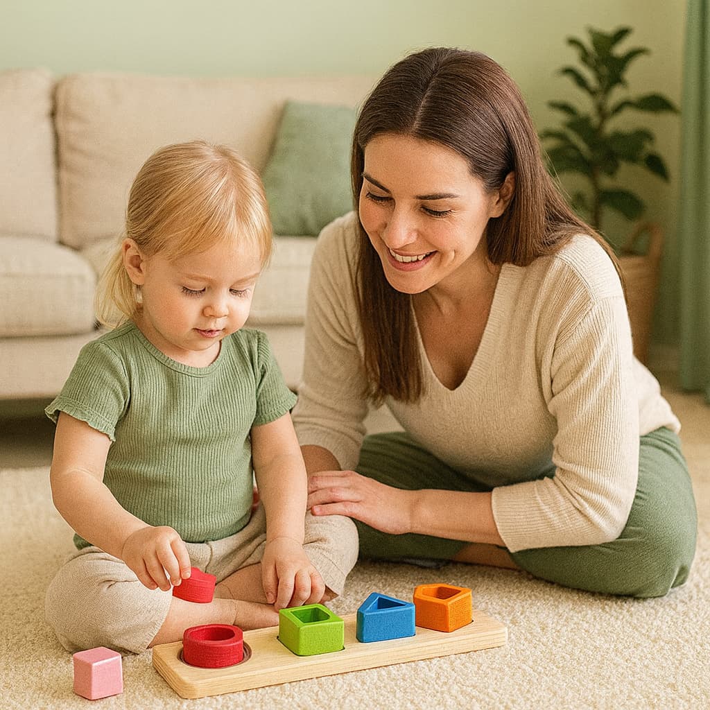 Montessori-jeux Formes Géométriques en Bois |  Rond Carré Triangle