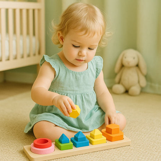 Montessori-jeux Formes Géométriques en Bois |  Rond Carré Triangle