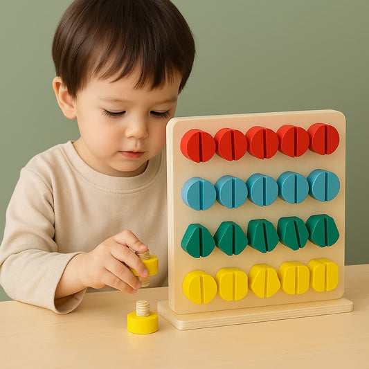 Planche Montessori | Boulons en Bois