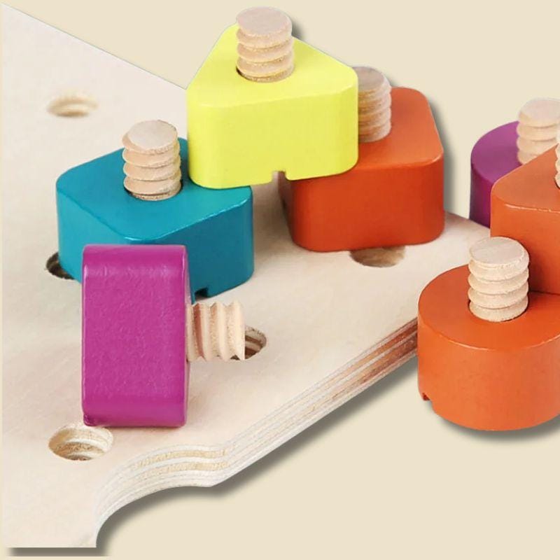 Planche Montessori | Boulons en Bois