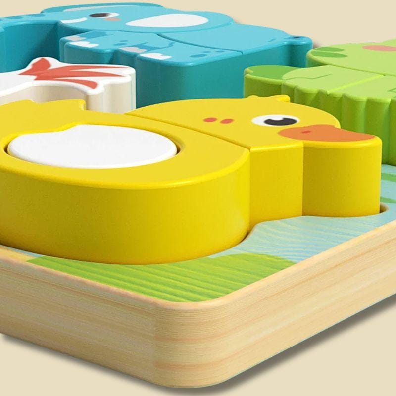 Puzzle Montessori Bois 3D | "Tous Mes Amis"