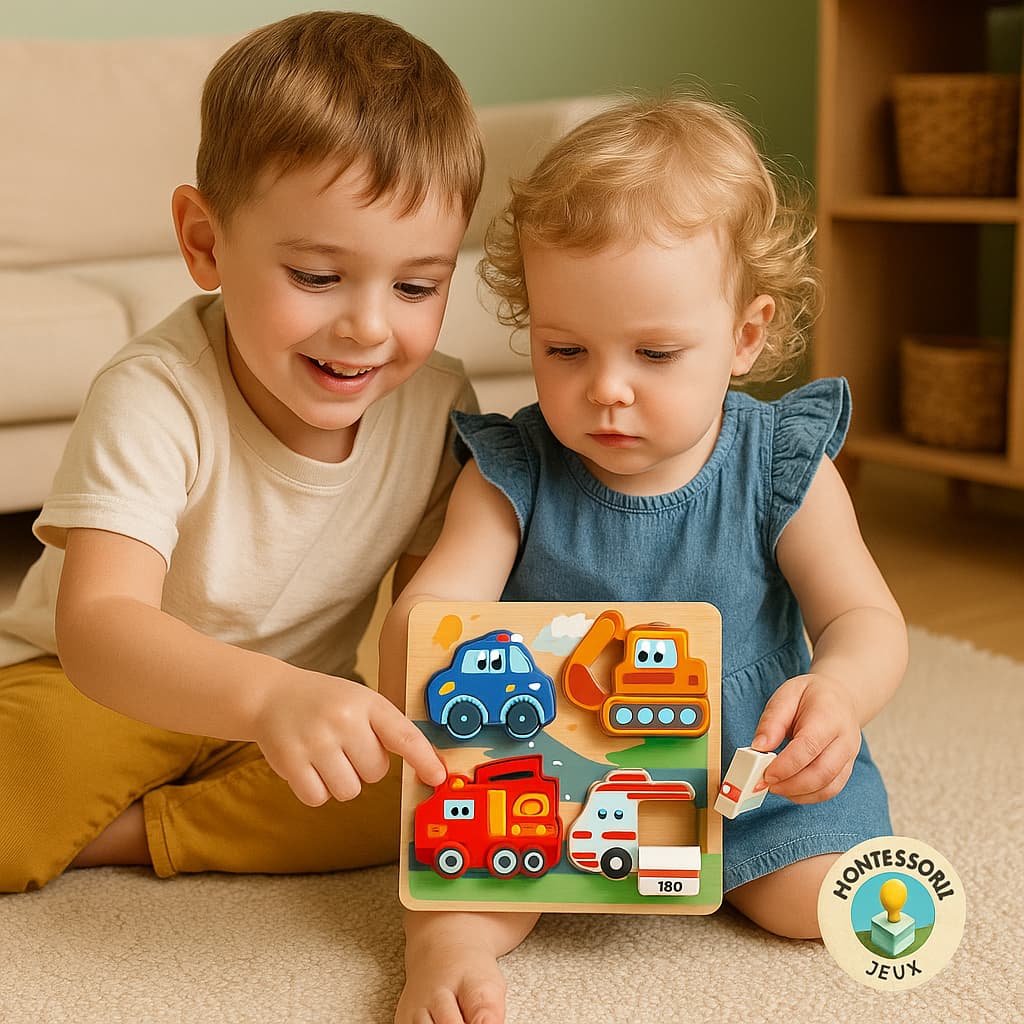 Puzzle Montessori Bois 3D | "Tous Mes Amis"