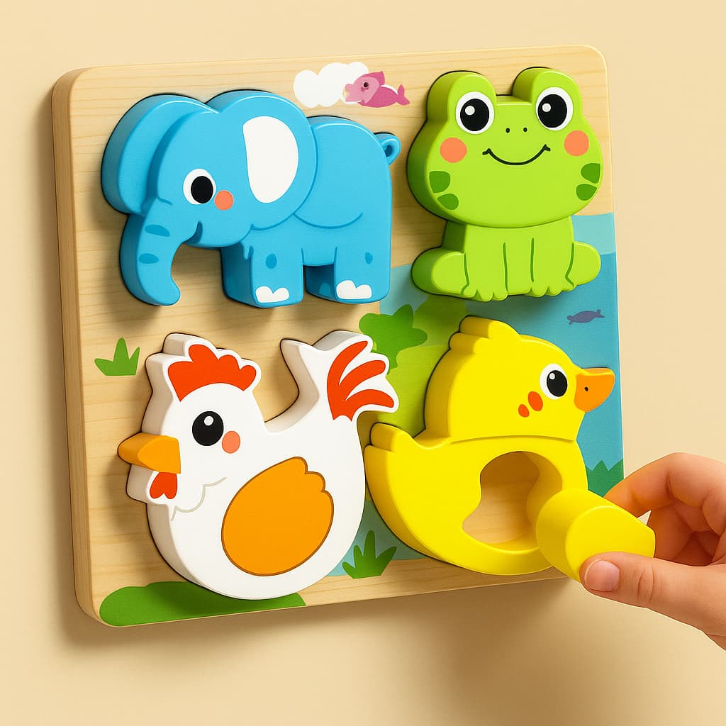 Puzzle Montessori Bois 3D | "Tous Mes Amis" La Ferme