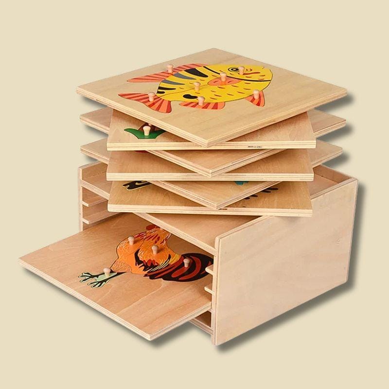 Puzzle Montessori en Bois | Mes Amis les Animaux