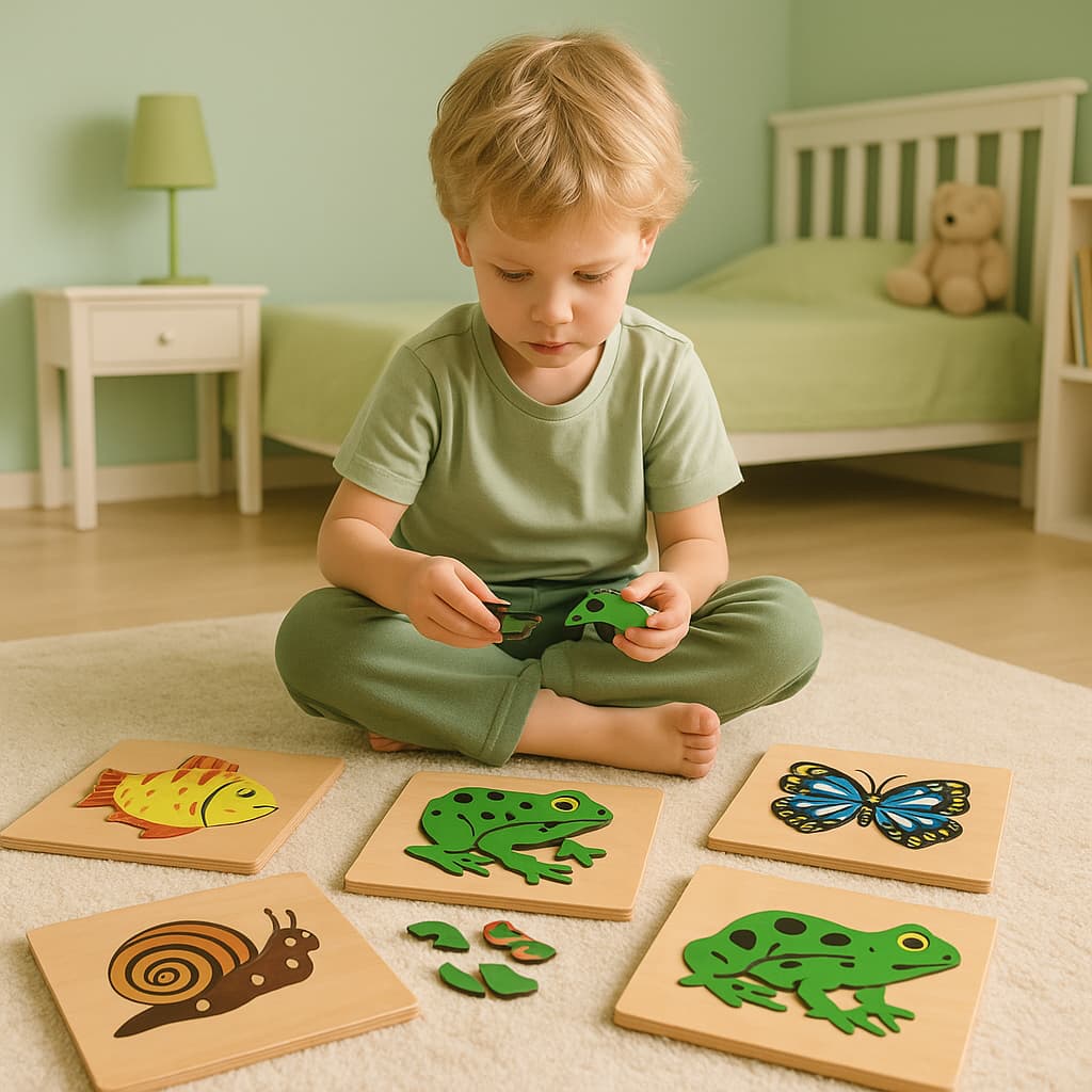 Puzzle Montessori en Bois | Mes Amis les Animaux