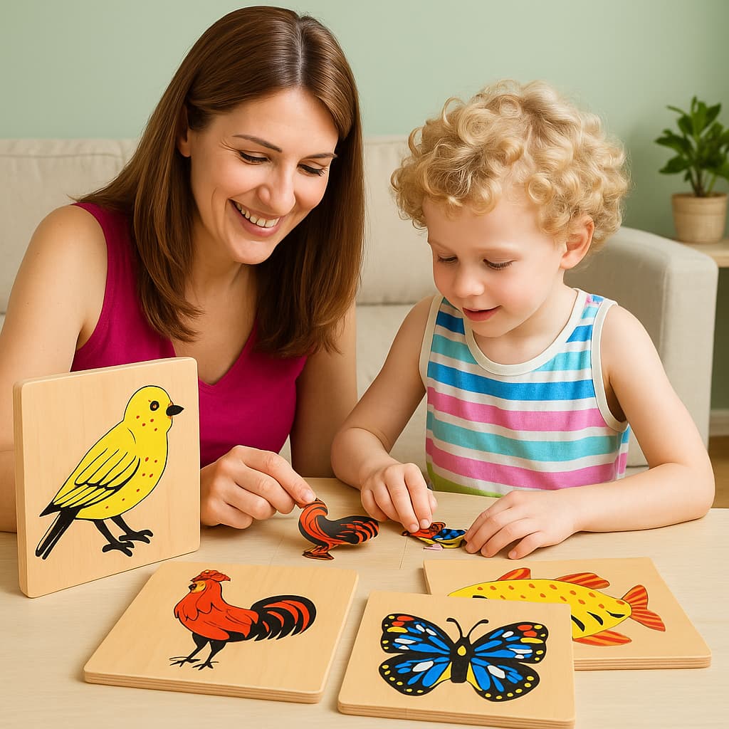Puzzle Montessori en Bois | Mes Amis les Animaux