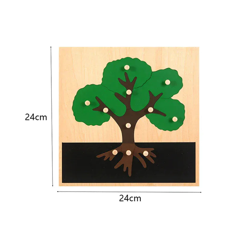 Puzzle Montessori en Bois | Mes Amis les Animaux Arbre