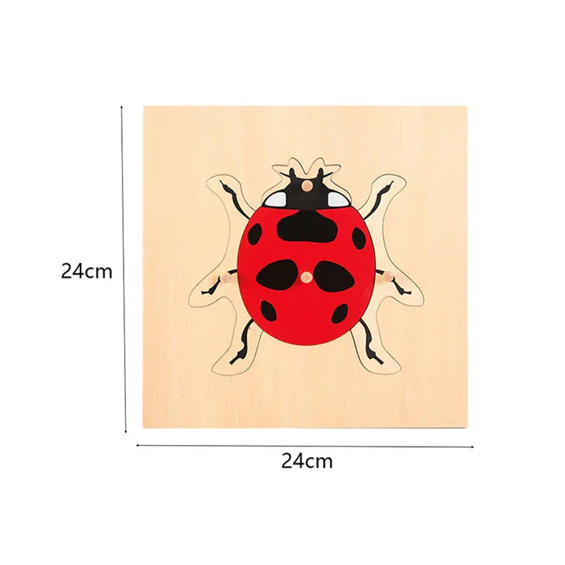 Puzzle Montessori en Bois | Mes Amis les Animaux Coccinelle