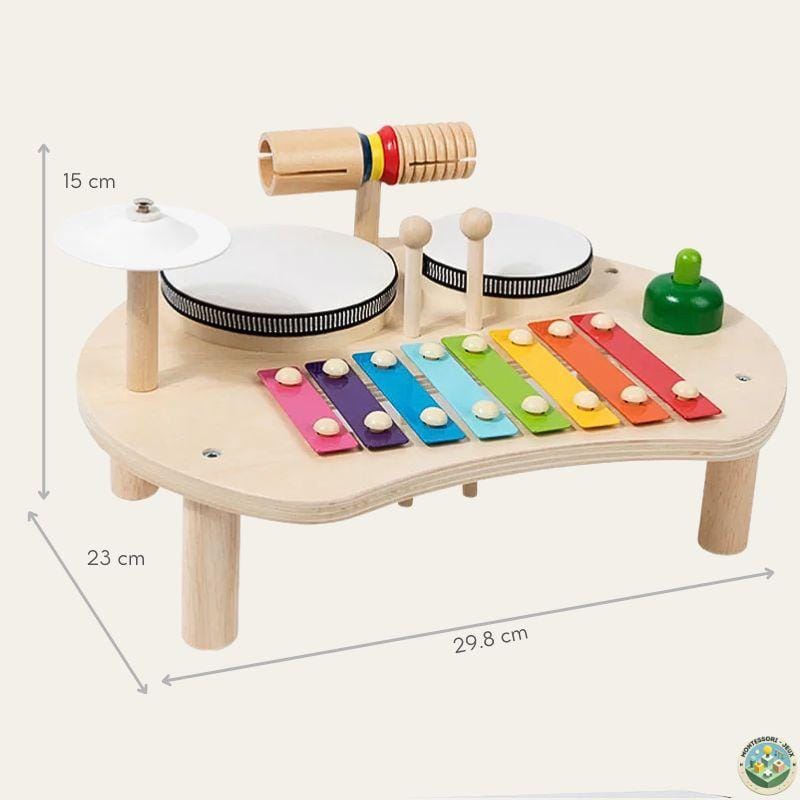 Table Musicale Montessori en Bois – Jouet d'Éveil Sensoriel pour Bébé et Enfant dès 3 ans M
